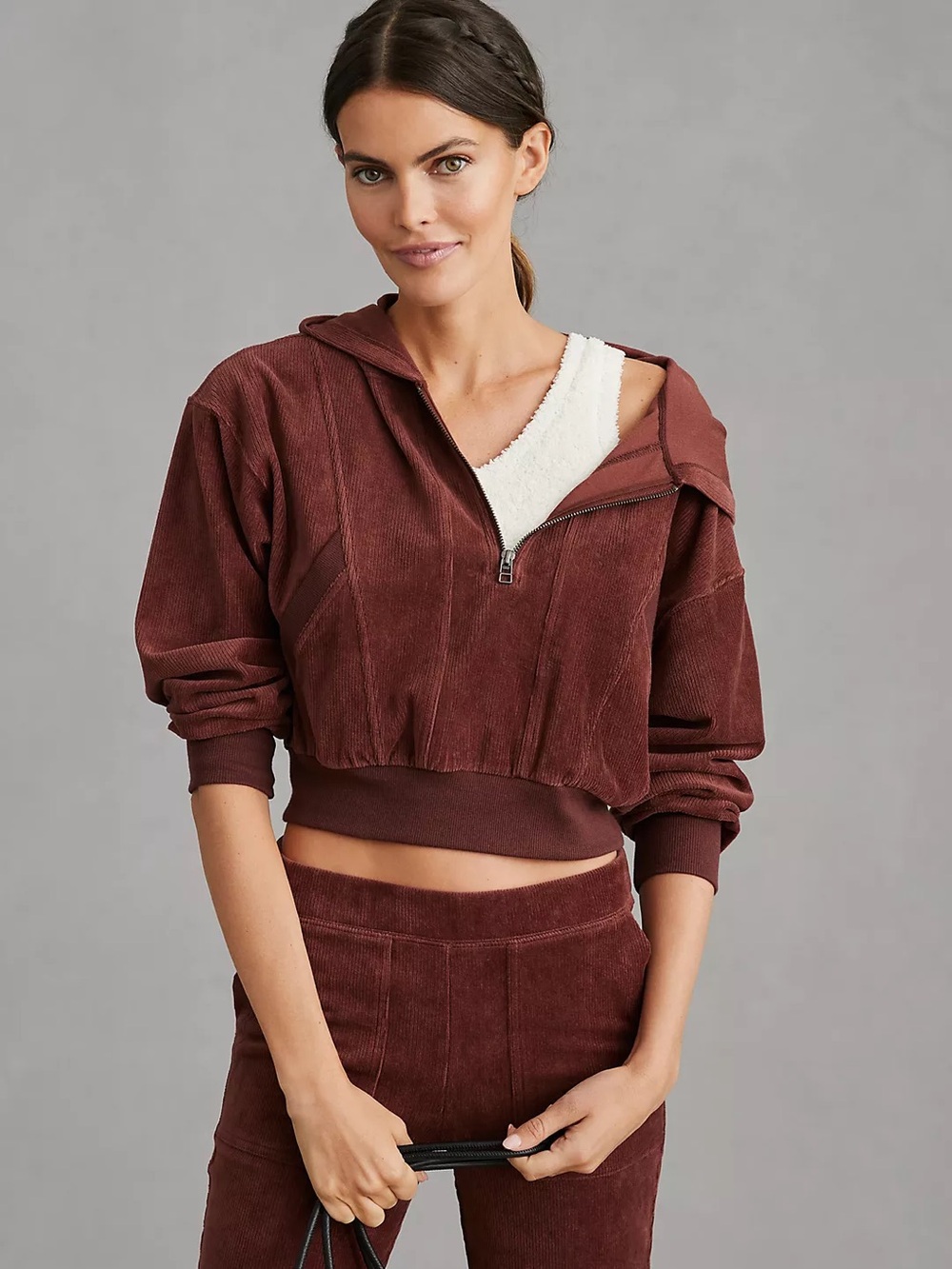 Daily Practice by Anthropologie Velour‎ Corduroy Hoodie